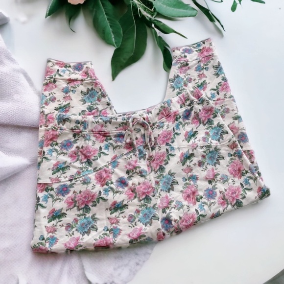 LoveShackFancy Pants - Loveshackfancy Floral Etty Pants Joggers Granny Sea Orchid large l